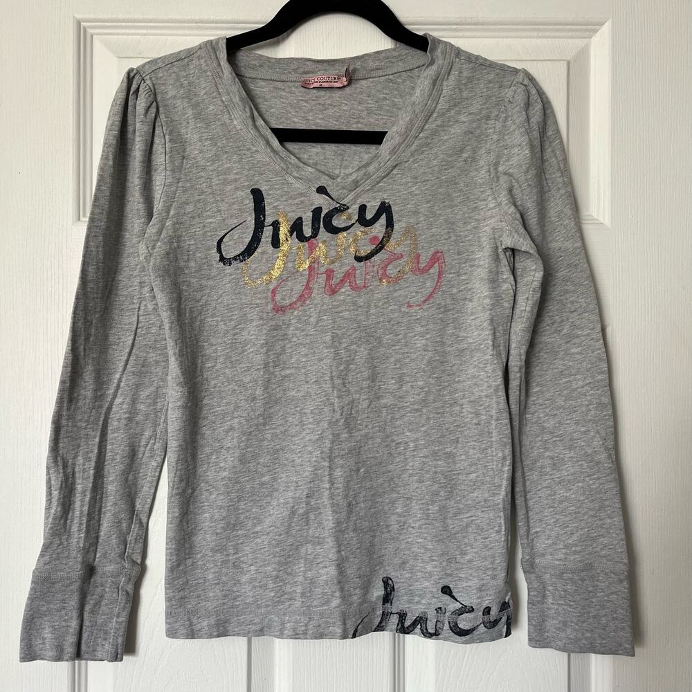 Juicy Couture "Juicy" V-Neck Tee - Size M